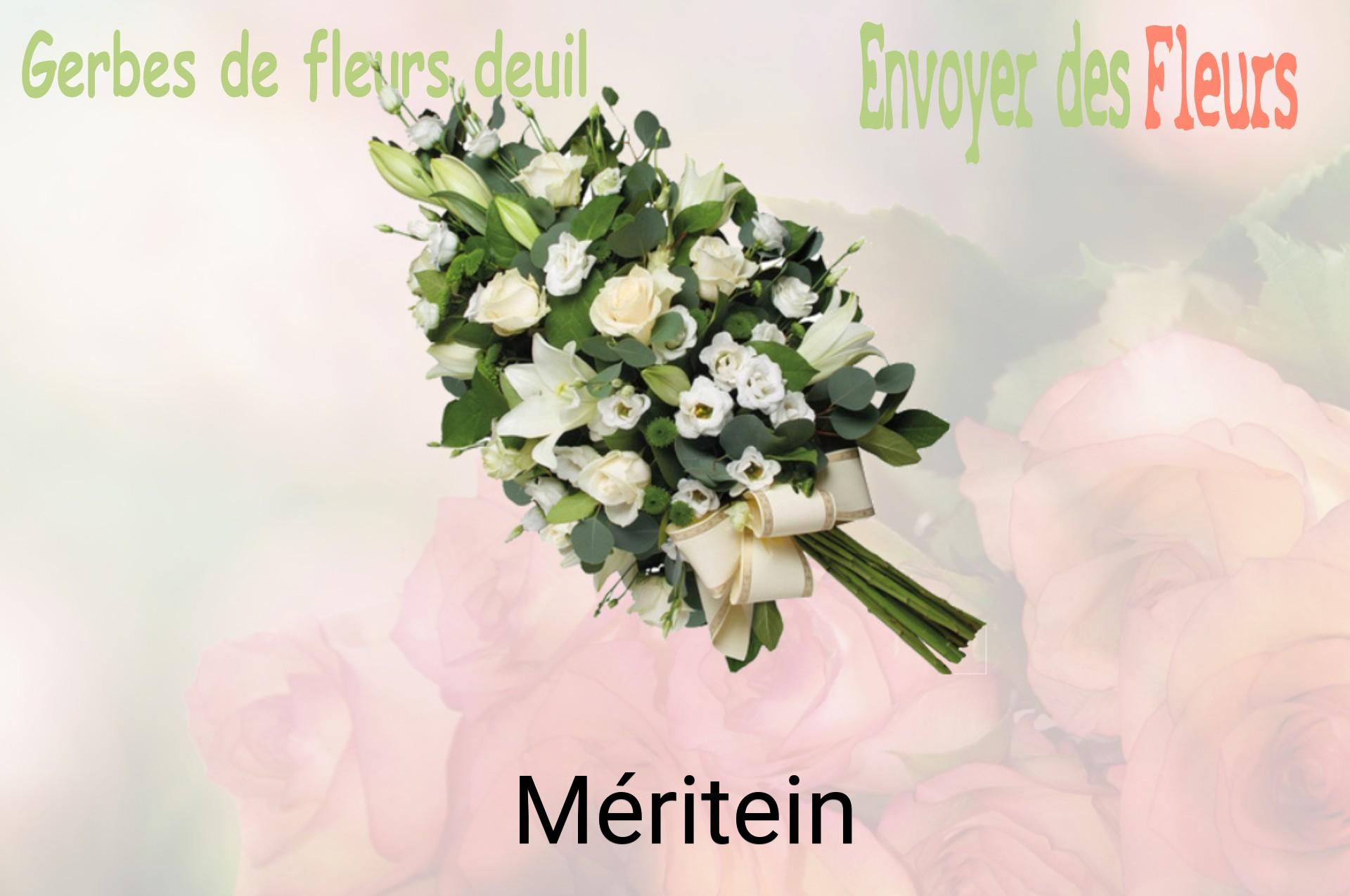 Gerbe de fleurs de deuil livrée à Méritein